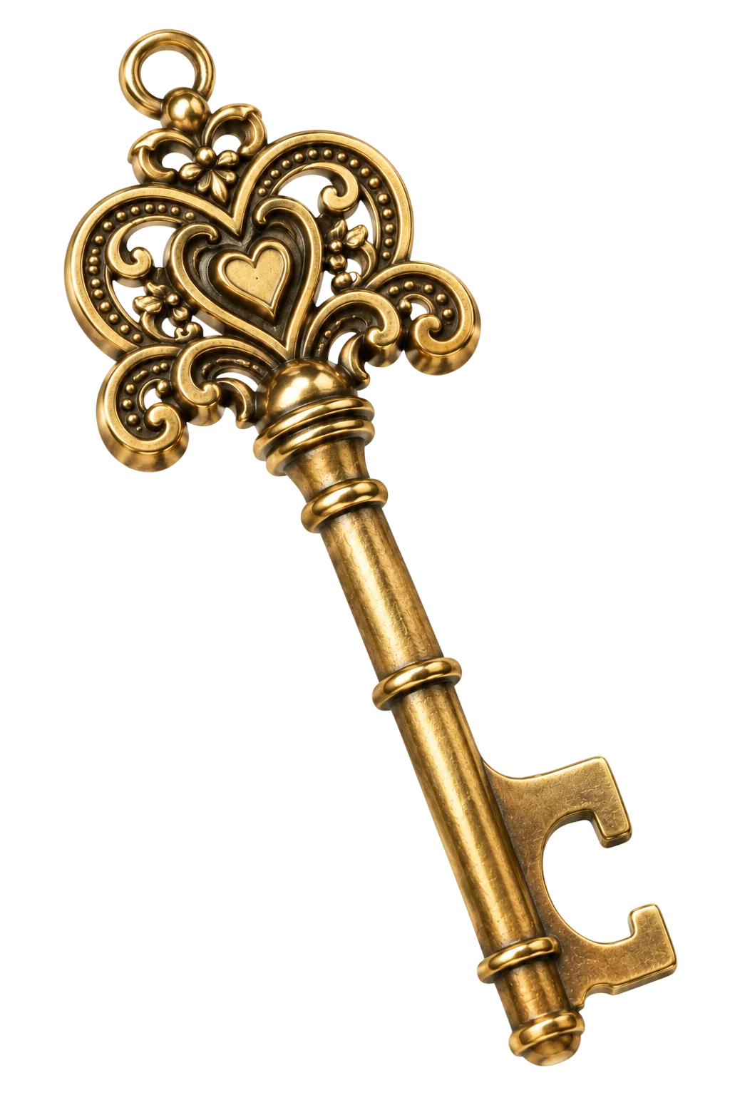 Llave dorada antigua ornamentada