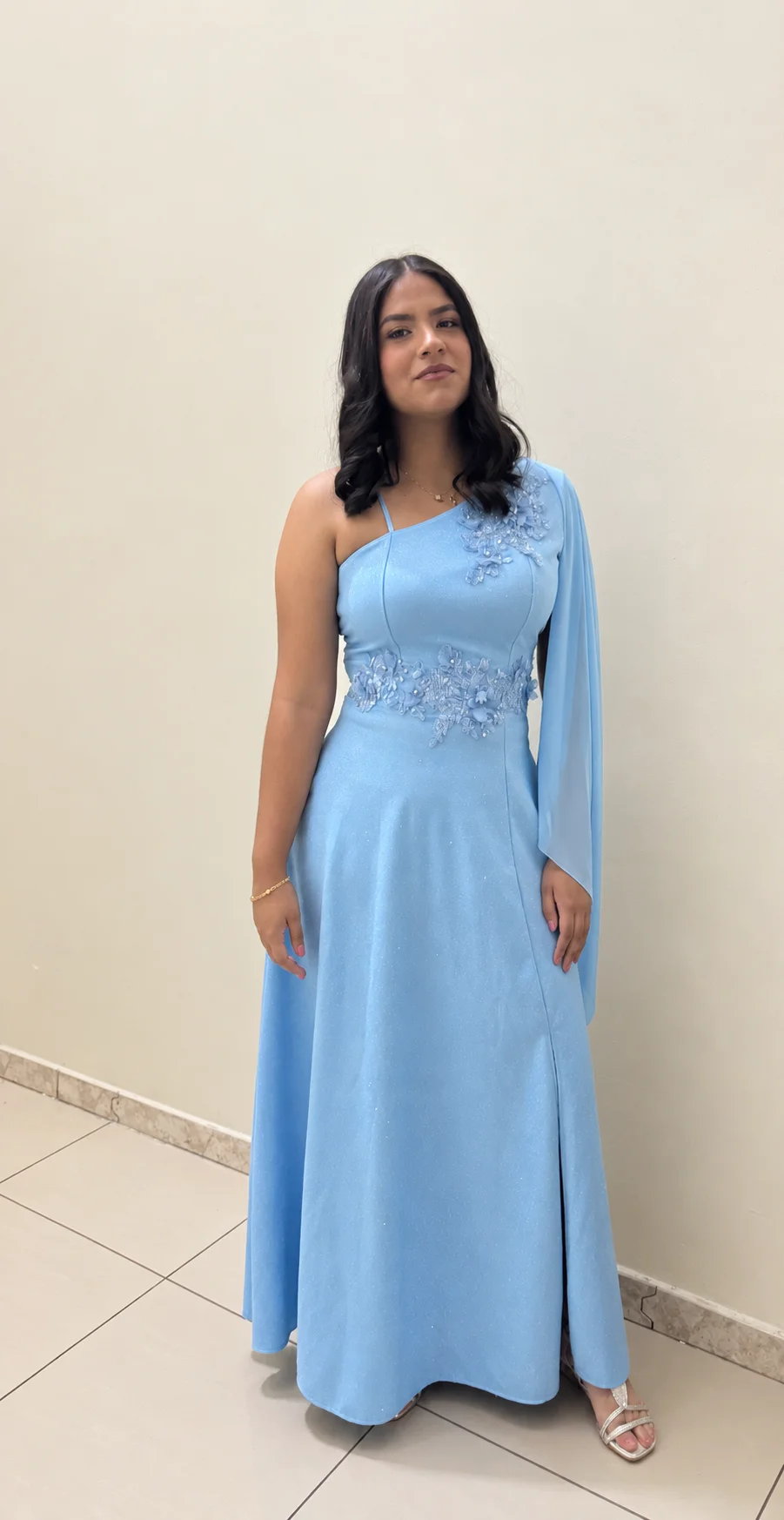 Retrato de gala en azul celeste